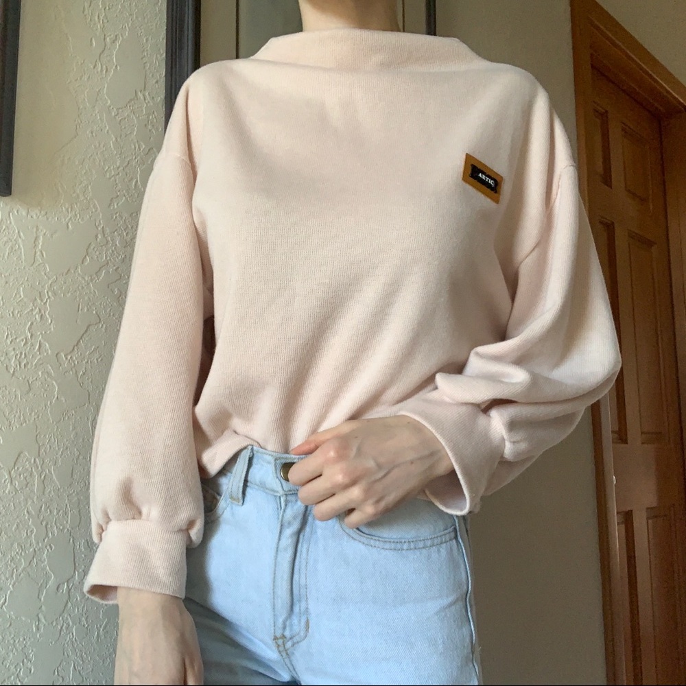 Beige Boat Neck Crop Sweater